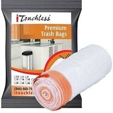 itouchless Tall Trash Bags 40 Count Fits 13 Gal, 14 Gal, 15 Gal, 15 Gal, 16 Gallon - Clear