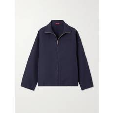 Gucci Women Jackets Gucci Embroidered Wool-blend Jacket - Blue