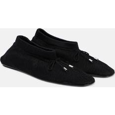 Knit Fabric Low Shoes Toteme The Knitted Ballet Flats - Black
