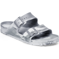 Gray Slides Birkenstock Arizona EVA Slide Sandal - Stone Coin/White Multi