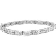 White Gold Bracelets Haus of Brilliance 14K White Gold Round-Cut Diamond Bracelet White