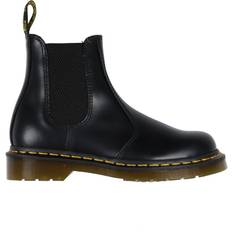 2976 Yellow Stitch Smooth Leather Chelsea Boots - Black