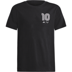 Adidas Black T-shirts Adidas Junior Heritage 10 Messi T-shirt - Black/Pink