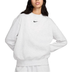 Nike Sportswear Phoenix Fleece Women's Oversized Crew-Neck Sweatshirt - Birch Heather/Black