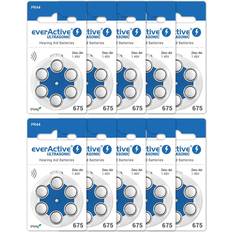 everActive Ultrasonic 675 PR44 Zinc Air Batteries 60-pack