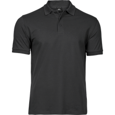 Blå - Denim/Jeansstof T-shirts Tee jays Luxury Stretch Polo Herre Mørk Grå