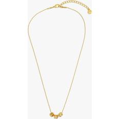 Orelia Cross Trio Thread 18ct Gold Necklace, Pale Gold