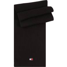 Cotton - Unisex Scarfs Tommy Hilfiger Heritage Badge Rib-Knit Scarf - Black