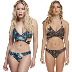 Top bikini Urban Classics Bikini Draped Pattern - Noir