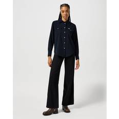 Wrangler Dame Jeans Wrangler Sorte jeans med vide ben let denim-Black