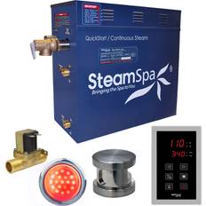 Saunas SteamSpa Buildcom, Int750-A Indulgence 7.5 Kw Quickstart Steam Bath Generator Package Nickel