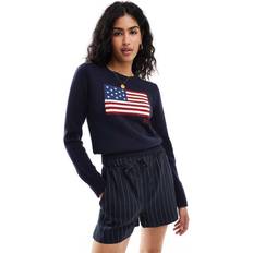 Polo Ralph Lauren Women Jumpers Polo Ralph Lauren Knitted Jumper with Flag Logo - Navy