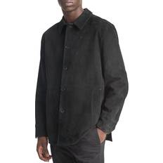 Men - Viscose Coats Vince Suede Car Coat - Black