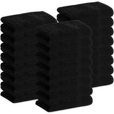 Green Lifestyle 24 Pack Hand Towels 16 x 27 Guest Towel Black (68.6x40.6cm)