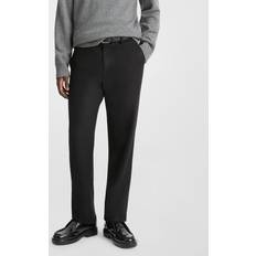 Wool Pants Vince Men's Wool Straight-Leg Dress Pants - Black