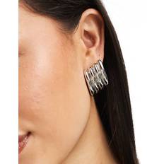 Aldo wave statement stud earrings in silver