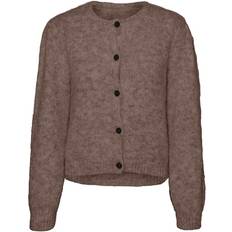 Vero Moda Novah Knit Cardigan - Brown Lentil Melange