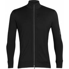 Icebreaker Men Jackets Icebreaker Quantum III Long Sleeve Full-Zip Jacket - Black Men's