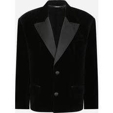 Clothing Dolce & Gabbana Oversize single-breasted velvet jacket black