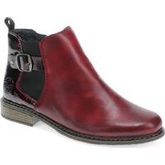 Rieker Chelsea Boots Rieker Ladies Pull-On Chelsea Boots RKR38532 324 354 Burgundy