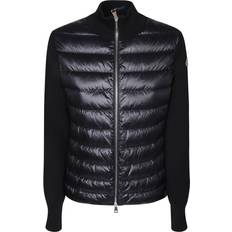 Moncler Outerwear Moncler Black Padded Wool Down Jacket 999 Black