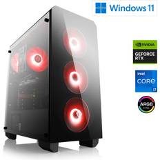 Computer Fissi Gaming PC M10960H 2100 MHz GeForce RTX 4060 16 GB DDR5 RAM 1000 GB M.2 SSD Windows 11 Home