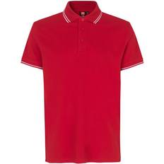 Rød Polotrøjer ID Identity Kontrast Poloshirt Herre, Rød ID 0522