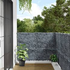 Screenings Balcony Privacy Screen Ledge Stone Look Grey 300x120 cm PVC