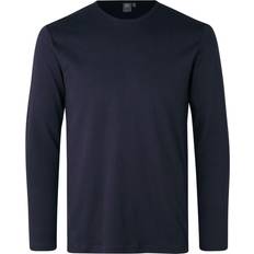 ID Identity Interlock T-shirt med lange ærmer Herre Navy 0518