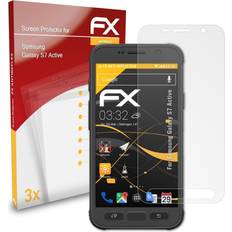 Screen Protectors atFoliX 3x panzerfolie für samsung galaxy s7 active schutzfolie matt&stoßfest Transparent