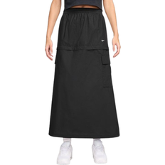 Polyester Skirts NIKE Sportswear Essential Women's Mid-Rise Woven Cargo Midi Skirt - Black/White