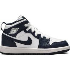 Air Jordan 1 Mid PS 'Obsidian' - White Kid's