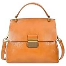A1 Fashion Goods Damhandväska i äkta läder, liten storlek, kväll utgående mode tygväska, axelväska, crossbody-väska, SOLBRÄNNA