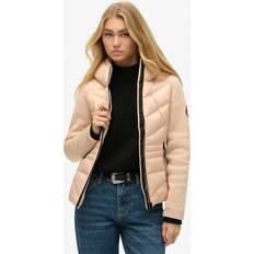 Superdry Hooded Storm Knit Hybrid Jacket, Frappe Beige