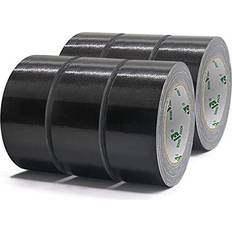 Building Materials Bomei Pack Duct Tape Black Reinforced 6 Rolls 48 mm x 32 m Heavy Duty Cloth 190 Mic