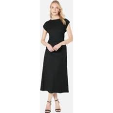 Black - Knee Length Dress Dresses Principles womens/ladies textured jersey ruched midi dress dh7417