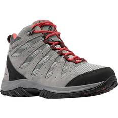 Columbia Women's Redmond Mid WP waterproof mid rise hiking boots, Grey (Steam x Red Coral)