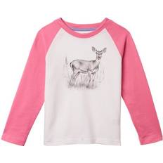 Florals T-shirts Children's Clothing Outdoor Kids Animal Raglan Long-Sleeve T-Shirt for Toddlers Aurora Pink 2T