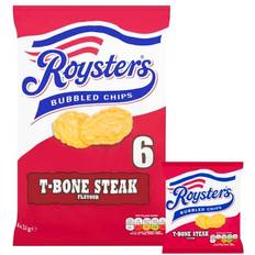 Cheap Snacks Roysters T-Bone Steak Bubbled Chips 21g 6pack