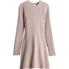 Kurze Kleider - XL H&M Ribbed Knit Dress - Powder Pink