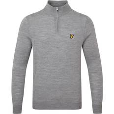 Clothing Lyle & Scott Merino 1/4 Zip Golf Sweater Mid Grey Marl KN2169G-T28