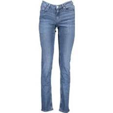 Gant Women Jeans Gant faded blue polyester jeans with logo detail pants -size w27/l34