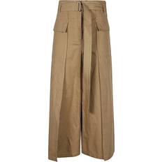 XXXS Bukser Max Mara Weekend Vid Ben Brun Bomull Lin Bukse Brown 3XS