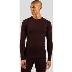 Løb - Rød Svedundertøj Odlo Performance Warm Eco BL Top Crew Neck L/S - Brun