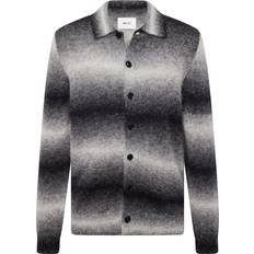 Gris - Hombre Cárdigans NN07 Alfie Gradient Polo Cardigan - Light Grey Multi