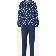 Dame Pyjamasser Mey Scribbled Dots pyjamas, blå Størrelse: 46, Dame