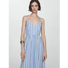 Mango Kjoler Mango cami stripe midi dress in blue