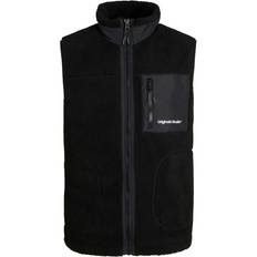 6XL Vests Jack&Jones Teddyfleece-Weste schwarz