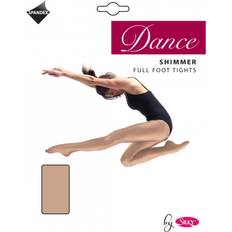 Pantyhoses Children's Clothing Silky Dance Shimmer Full Foot Tights (1 Pair) Light Beige 11-13 Years