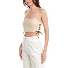 Linen Blouses Hevron Luisa Linen Crop Top